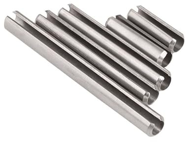 Perni a molla scanalati in acciaio inossidabile, Perni for involtino primavera con intaglio in acciaio inossidabile 304 A2 Perno for tensionamento diviso, confezione da 5