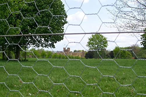 Farm and Garden Heavy Duty Galvanised Wire Mesh 1.8m tall x 50m long 25mm mesh