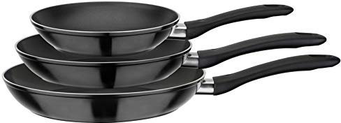 GSW Pfannen-Set Nova 3-TLG. schwarz, Aluminium, Kunststoff, 30 cm, 3
