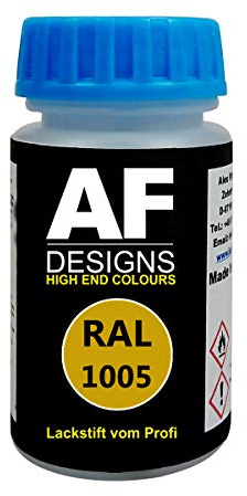 Alex Flittner Designs Penna per ritocchi RAL 1005 GIALLO MIELE opaco satinato 50ml ad asciugatura rapida Acrilico