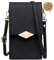 HAIWILL Handy Umhängetasche Leder Kleine Crossbody Geldbörse Mini Handytasche zum Umhängen Handy Tasche für iPhone 12/11/XR/Xs, Samsung Galaxy S10/S9/S8, Handy bis zu 6.5'' (2021 Schwarz)