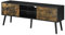 [en.casa] Fernsehtisch Eskilstuna mit Schranktüren und Ablagefächern Fernsehschrank TV Sideboard für Schlafzimmer, Wohnzimmer 120 x 29,5 x 46,5 cm Schwarz/Dunkler Holzton