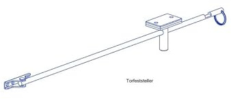 Torfeststeller Tortreibriegel Torverschluss Garagentorfeststeller 850mm