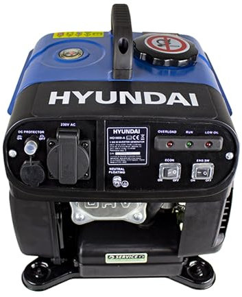 HYUNDAI Groupe électrogène essence Inverter 1200W démarrage manuel lanceur, portable, compact, économe en énergie - HG1600i-A