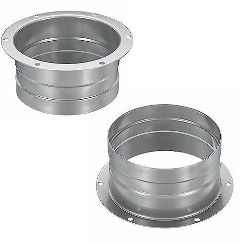 Bride à souder 2de Métal Connecteur de conduit pour ventilation Raccord de conduite (Métal 75mm)
