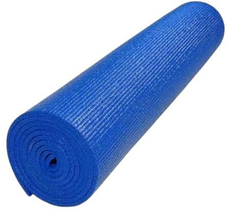 AemaSport Colchoneta de Yoga PVC Antideslizante - Esterilla de Yoga con Gran Adherencia y Amortiguación - Colchoneta Fitness Ligera y Portátil para Pilates y Estiramientos (Azul, 172x61x0,6cm)