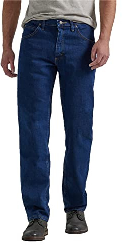 Wrangler Authentics Men's Classic Five-Pocket Regular Fit Straight Leg Jean, Dark Indigo Flex, 36W / 32L