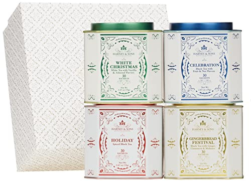 Harney & Sons Teas of the Season Gift, Holiday Tea Gift, 4 Count (Pack of 1)