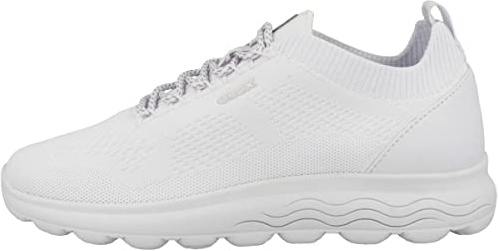 Geox Femme D Spherica A Sneakers, White, 42 EU