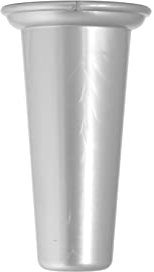 Home 3583726 Vase cimetière en plastique, argenté,18,5 cm
