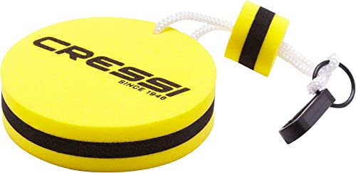 Cressi Schwimmender Schlüsselanhänger – Unisex, Gelb, Latex-Schaumstoff, Mit Karabiner, Kein Aufblasen erforderlich – Einheitsgröße – geeignet für Wassersportarten