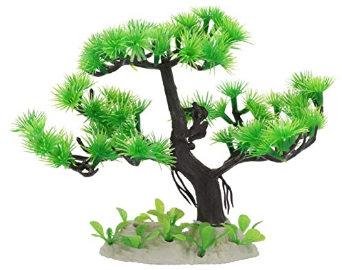 CIYODO Artificial Pine Tree Aquarium Decor Realistic Simulation Plant for Fish Tank Underwater Bonsai Tree Ornament No Fertilizer Needed for Home Aquariums