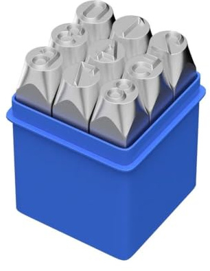 Metallslagstämpelset, stålstämpelstansarset, nummerbokstäver-markeringsstämplar, handstämpelmarkeringsverktyg (digital 2 mm)