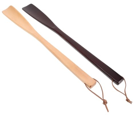 Garneck 2 Piezas Calzador de Botas de Madera con Mango Largo Ergonómico, Estructura Sólida y Diseño Resistente para Uso en Oficina y Viaje, Herramienta Versátil y Duradera