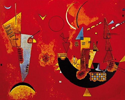 1art1 Vassili Kandinsky Póster Impresión En Lienzo con Y En contra, 1929 Cuadro En Bastidor De Camilla De Madera | Mural XXL | Imagen 50x40 cm