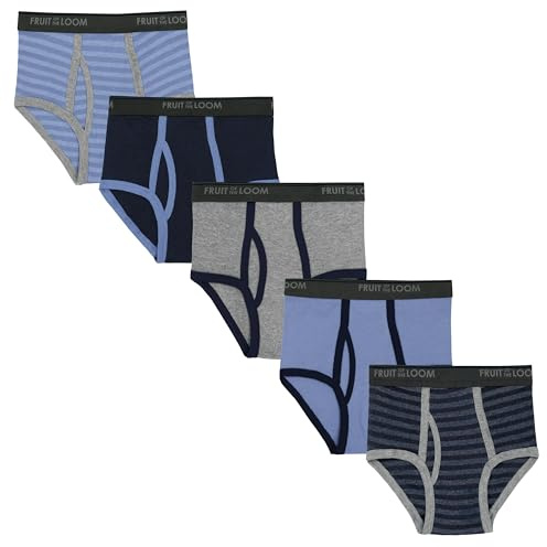 Fruit of the Loom boys Fashion (Pack 5) briefs underwear, Stripes and Solids, Medium US