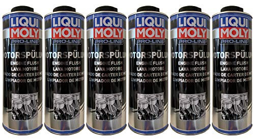 6x LIQUI MOLY 2425 Pro-Line Motorspülung Motor Reiniger Öl Zusatz 1L
