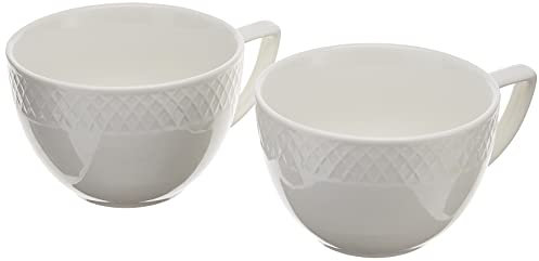 Wilmax WL-880109/2C Jumbo Lot de 2 gobelets en porcelaine Blanc Capacité 500 ml