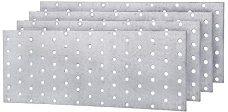 (Confezione da 4 pezzi) Piastra di giunzione connettore piatto in acciaio 120 x 300 x 2 mm