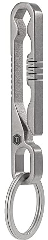 KeyUnity KM07 Titan nyckelring fickklämma med Hex Bit Driver, 2-i-1 nyckelring hållare för bälte för män och kvinnor