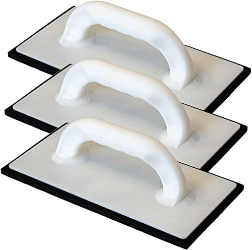 Kronen Hansa 3 tablas de frotar, con revestimiento de goma de celda, color negro, para alicatadores y albañileros, tabla de exportación de juntas, fabricada en Alemania, grosor 10 mm, 140 mm x 280 mm)