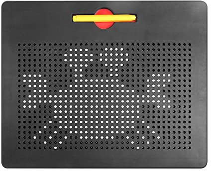 HONPHIER Kinder Zaubertafel Magnetische Zeichenbrett Reißbrett mit Stift Stahlkugel Tablet Abwischbar Schreiben Pädagogisches Spielzeug Reißbrett Lernspielzeug für Kinder (Groß, Schwarz)