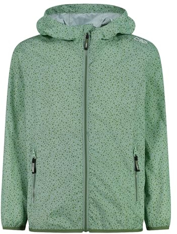 CMP Unisex Kinder Giacca Da Pioggia Bambini Con Cappuccio Fisso Regenjacke, Jade, 152 EU