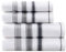 PandaHome Handtuch Set aus Baumwolle - 2 Handtücher (55x110 cm), 2 Gästehandtücher (40x60 cm) - 100% Baumwolle Towel, Schnelltrocknend Weich Saugstark 450 g/m² (Weiß)