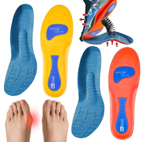 2Paar Orthopädische Einlegesohlen, Plantar Fasciitis Hohe Arch Support Schuheinlagen, Comfysole Fersensporn Einlagen für Ballenzeh, Plantarfasziitis und lindert Fußkater für Männer und Frauen(39-40)