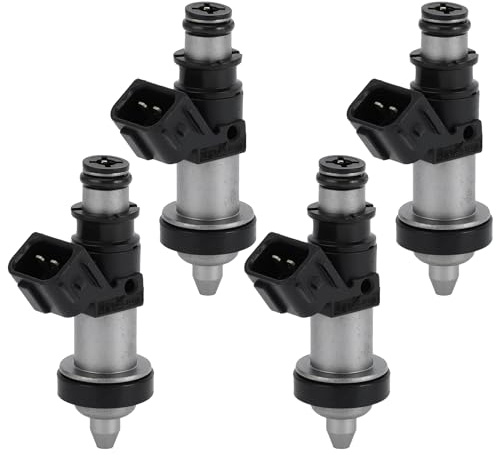 INFINAUTO Iniettore di Carburante, Ugello di Iniezione Carburante Motore No.06164-PCA-000 per Honda CR-V EX, LX 1999-2001 2.0L per Honda CR-V SE 2000-2001 2.0L Nero, 4 Pz.
