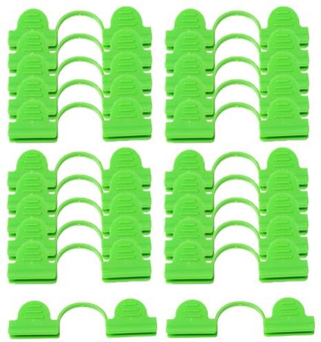 10 Pcs Double Head Greenhouse Clamps Row Cover Netting Tunnel Hoop Clip for Garden Hoop and Fiberglass Greenhouses(5mm)