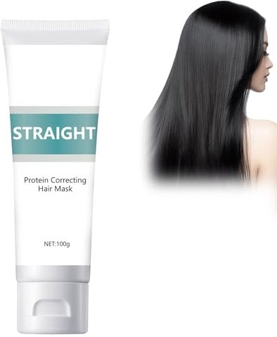 Hppsctink Crème lissante pour Cheveux, 100g Crème Lissante Corrective aux Protéines,Lisse les Pointes Fourchues et Crépues, Réparer les Cheveux Abîmés, Crème de Traitement Lissante, shampoos