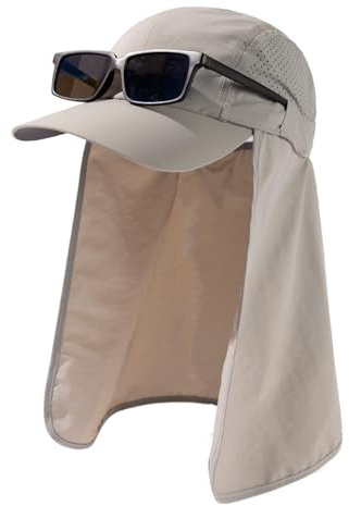 TOP-EX XL/XXL baseballkeps män med avtagbar nacklucka UV-skydd solhattar damer, vikbara sommarhattar safari vandring utomhushatt andas