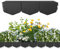 YRHome 4m Rasenkante Kunststoff Beeteinfassung 5-Eck-Zaun Design Beetumrandung Mähkante Beetbegrenzung Stabile Flexible Palisade Blumenbeet Gartenpalisade Beetzaun für Garten Schwarz