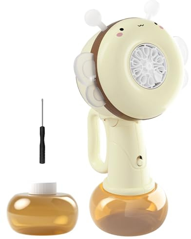 Soap Bubble Wand | Blow Wand Toy | Portable Rotating Bee-Shaped Toy with Colourful Lights for Carnival, Travel, Birthdays, Outdoor and Classroom for and