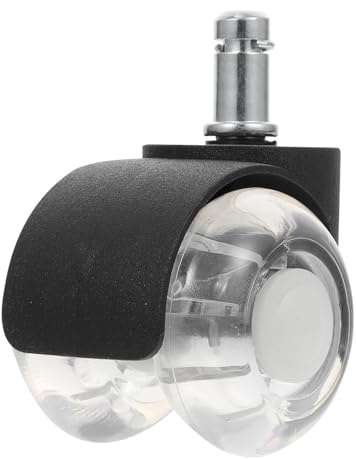 ROMISBABA Ruota per Sedia Ufficio Trasparente Doppia in PU Resistente e Silenziosa Rotelle Antigraffio per Pavimenti Adatta Scrivanie e Mobili