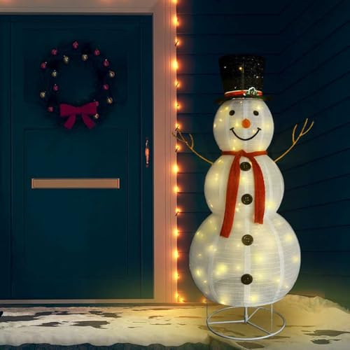 Generico Figura Natalizia Pupazzo di Neve a LED Tessuto Pregiato 180 cm,Casa e Giardino,Arredo,Decorazioni Natalizie,Luci di Natale-329762