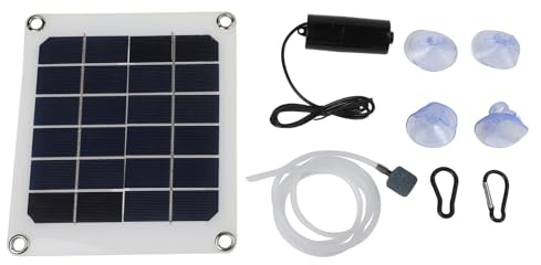 Wlinfetity Aireador solar de estanque de 20 W con funcionamiento silencioso para estanques de peces y acuarios al aire libre