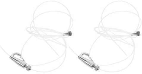 Operitacx Kit Suspendre Longueur Réglable et Corde en Nylon 2 Sets avec Rail en Acier Inoxydable Stabilité Renforcée pour Tableau pour Décoration Maison et Studios