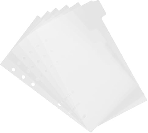 Ciieeo Separadores de Carpeta A6 de 6 Hojas Translúcidos Semitransparentes, Divisores de Pestañas para Cuadernos y Planificadores, Marcadores de Página para Organización y Archivo