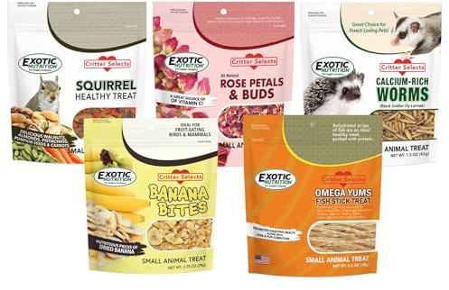 Squirrel Treat Bundle - Natural Healthy Assortment - Fruits, Veggies, Nuts & Chews - Flying, Tree & Ground Squirrels, Chipmunks, Groundhogs & Prairie Dogs