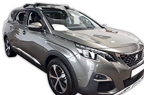 J&J AUTOMOTIVE Heko Déflecteurs d'air et de Vent pour Peugeot 5008 2017-2024, Lot de 4pcs, Teintés, Avant et Arrière, Aérodynamique