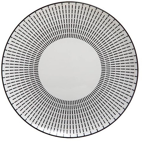 Set De 6 Assiettes Plates Lunis - D 27 Cm - Noir