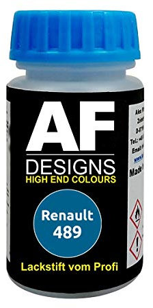 Stylo de retouche compatible avec Renault 489 Bleu Myosotis vernis à séchage rapide peinture pour retouches peinture automobile