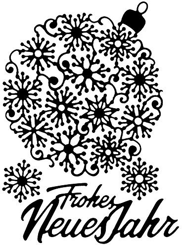 Ideen mit Herz Set di 4 stencil per punzonatura, palline di Natale
