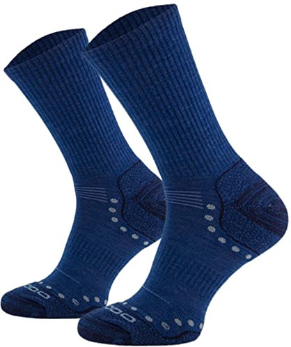 COMODO TECHNICAL SOCKS Dünn Wandersocken STAL LIGHT HIKER mit ALPAKAWOLLE. Atmungsaktive Socken für lange Wanderungen. Für Damen und Herren. (stal_35_JEANS)