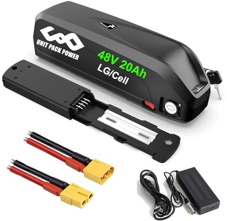 UPP 48V 20Ah Batterie de vélo électrique pour 1500 Watts 750 Watts 1000 Watts Moteur Avant Moteur arrière Hub Moto Batterie pour kit de Roues ebike Batterie