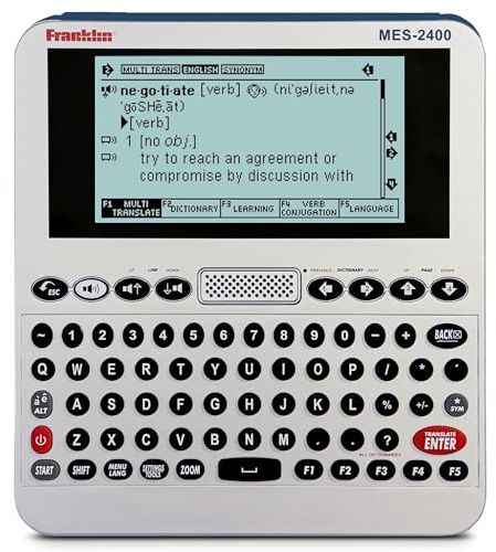 Franklin MES-2400 Digital Talking Dictionary, Multi-Language Translator, Talking Phrase Book & More