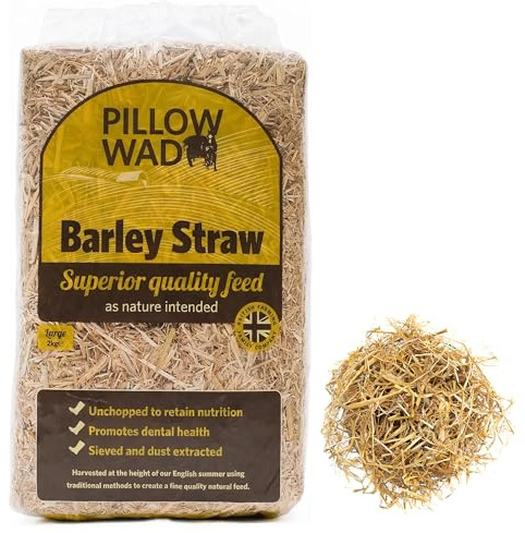STAR SUPPLIES Unchopped Soft Barley Straw Bedding For Animals Retains Nutrition Ideal For Chickens, Rabbits & Tortoise (2KG (3 Bags))