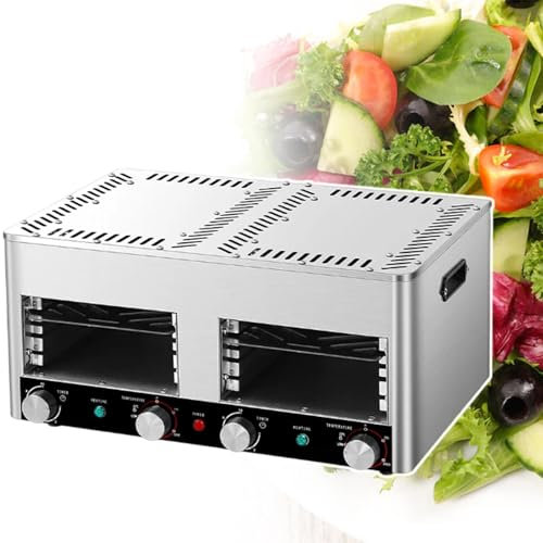 HCAUYNN MáQuina EléCtrica para Asar Carnes A Alta Temperatura De 1700 W/3200 °C, Parrilla AutomáTica para Barbacoa para Carnes, para Cocinar Carnes, Chuletas De Cordero, Pollo, Verduras,220V-4layers